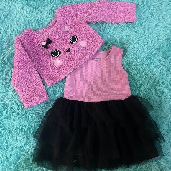 Toddler 2T Girls Dresses Bundle Lot Long sleeve tutu Kitty Minnie‎ Mouse - Picture 2 of 3